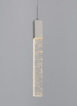 Steel with Clear Bubble Crystal Single Pendant - LV LIGHTING