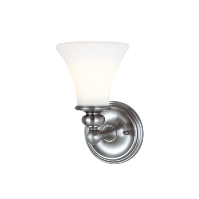 Steel Arm with Opal Matte Glass Shade Wall Sconce - LV LIGHTING
