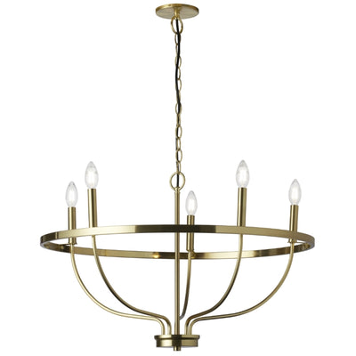 Steel Ring Frame with Curve Arm Chandelier