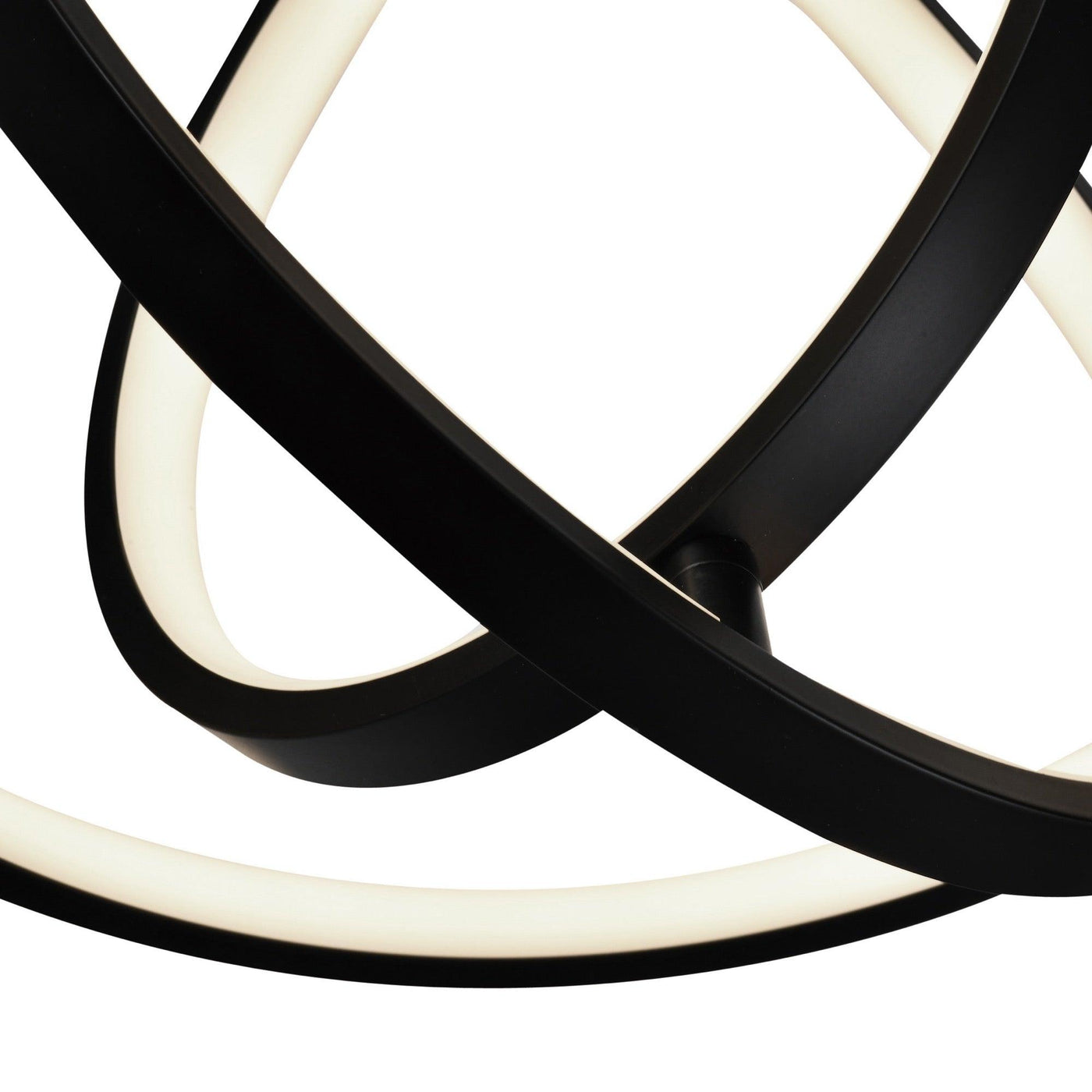 LED Semi Gloss Black Adjustable Rings Pendant - LV LIGHTING