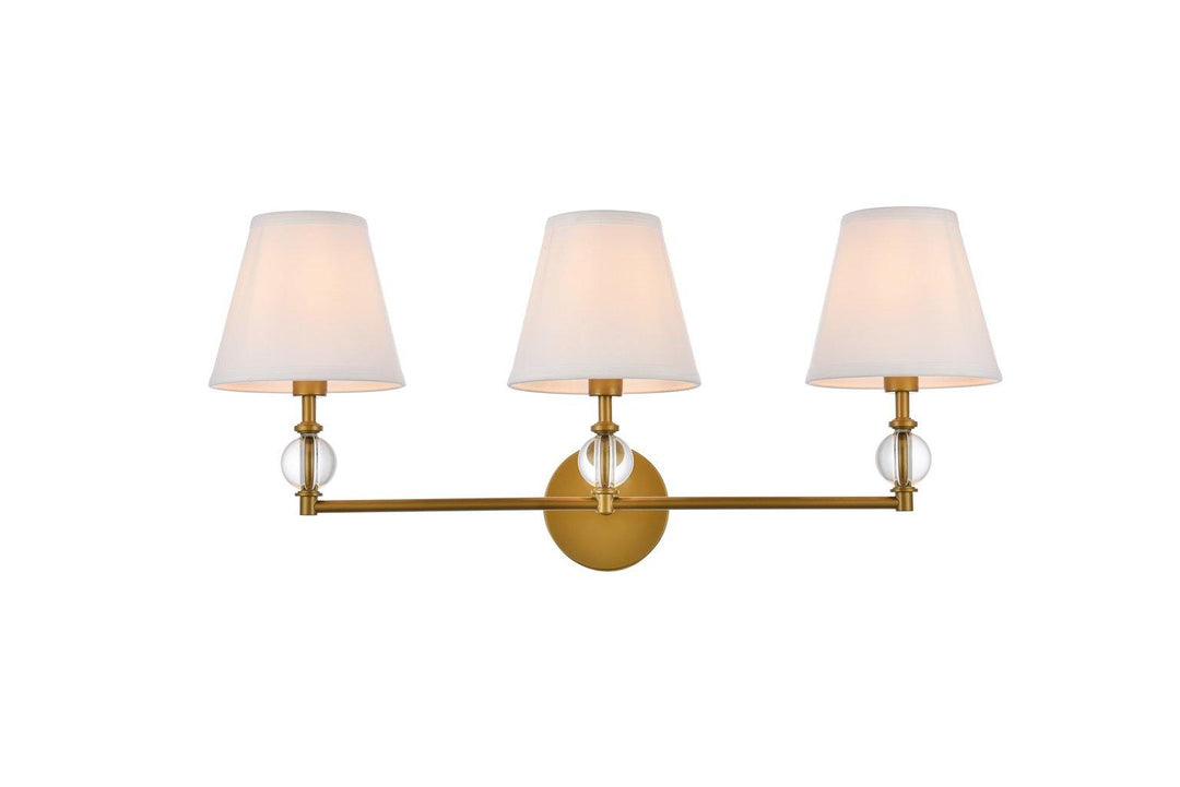 Satin Nickel with White Shade - LV LIGHTING