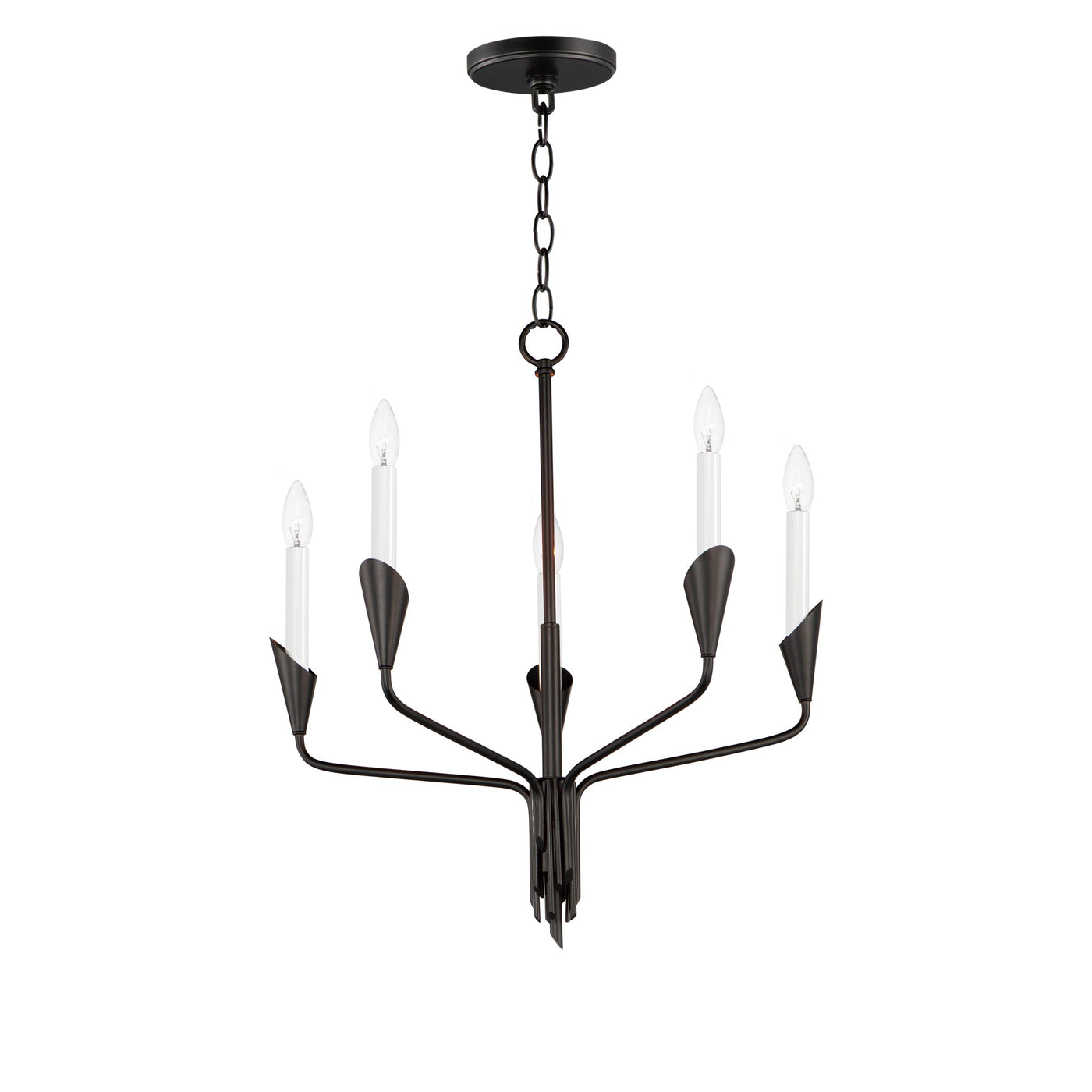 Black Bouquet with 5 Light Chandelier - LV LIGHTING