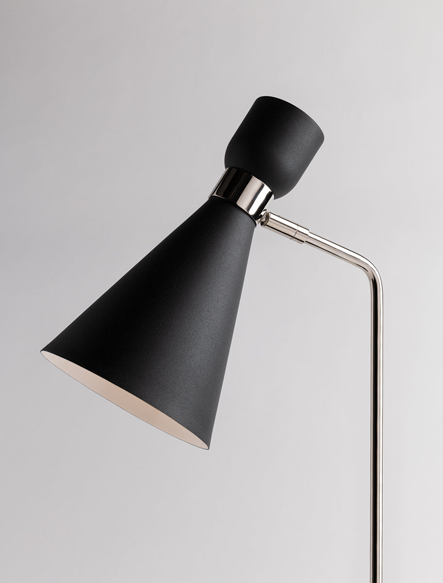 Steel Rod with Conical Shade Table Lamp