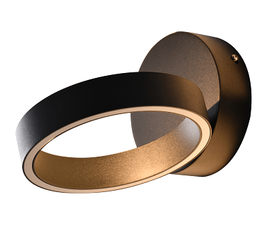LED Sand Black Halo Ring Wall Sconce - LV LIGHTING
