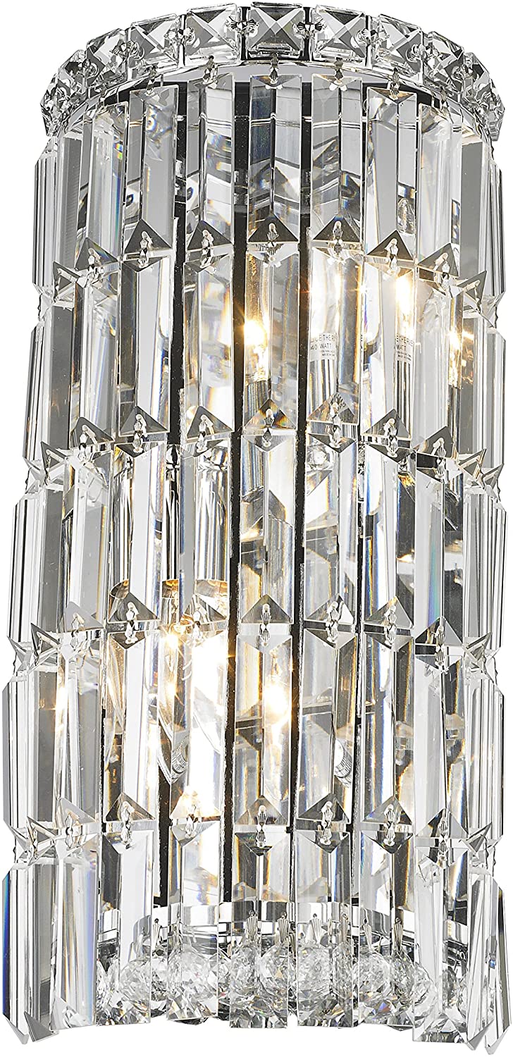 Chrome Crystal Wall Sconce - LV LIGHTING