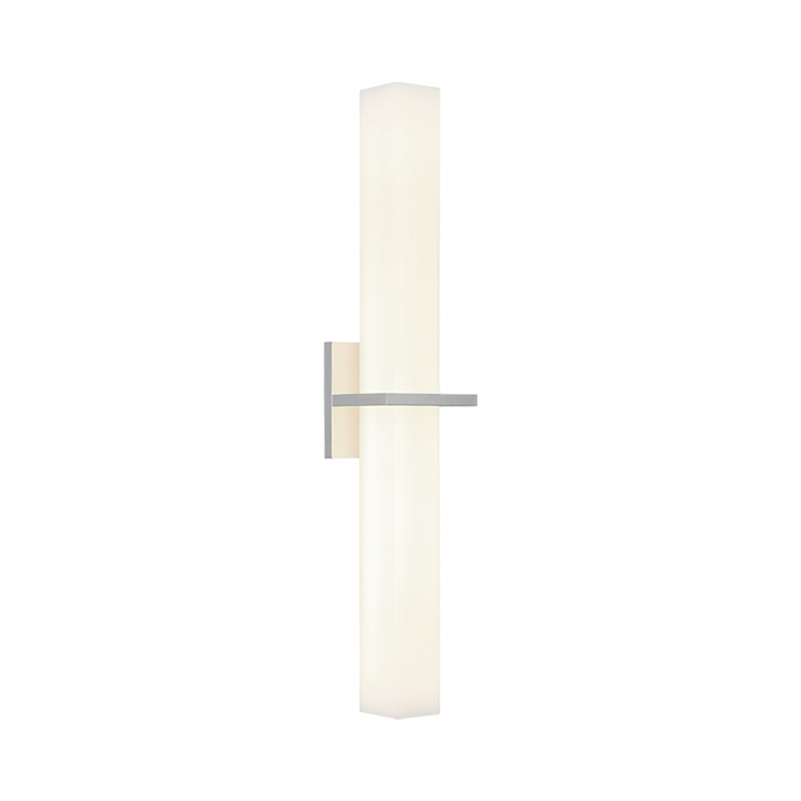 Rindlen - LED Steel Frame with White Glass Shade Wall Sconce in Chrome by Matteo Lighting
