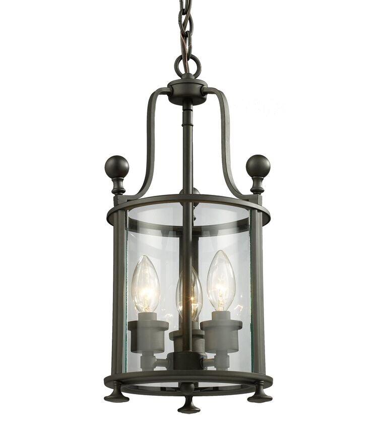 Steel with Clear Glass Shade Multiple Light Pendant - LV LIGHTING