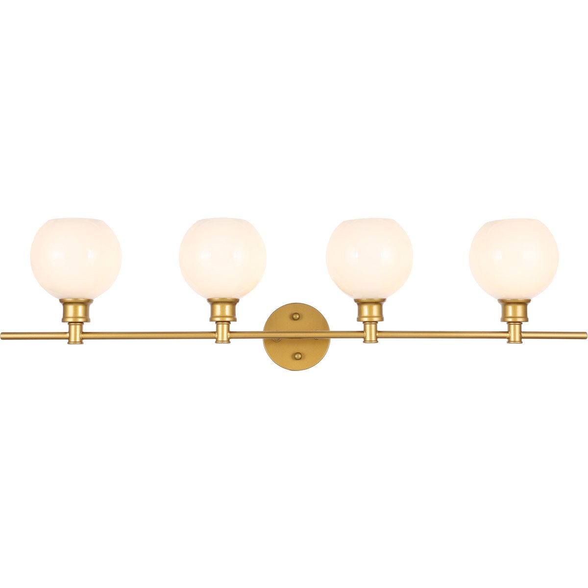 Brass with Frosted Shade Wall Sconce - LV LIGHTING