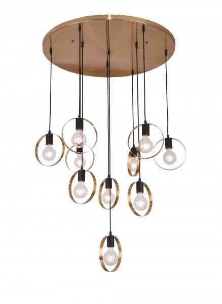 Black and Brushed Brass Pendant - LV LIGHTING