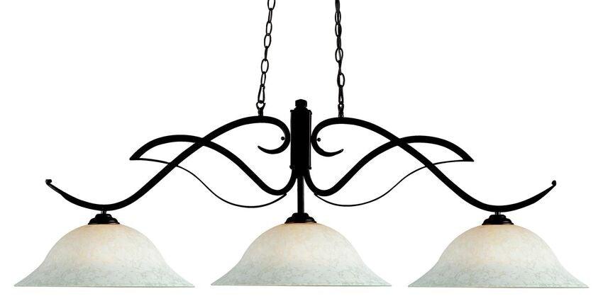 Bronze Bold Flowing Curves with Classic Shade Pendant - LV LIGHTING