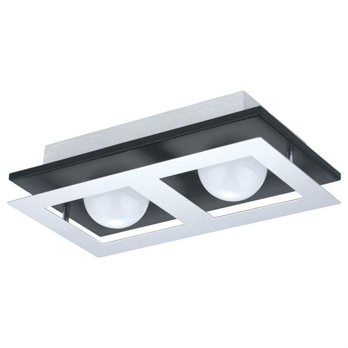 LED Black with Brushed Aluminum Flush Mount - LV LIGHTING
