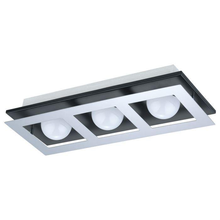 LED Black with Brushed Aluminum Flush Mount - LV LIGHTING
