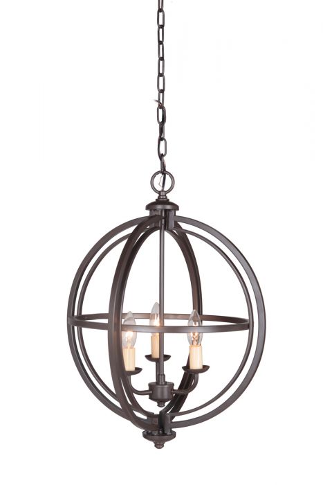 Steel Orbit Ring Frame Pendant / Chandelier in Espresso by Craftmade