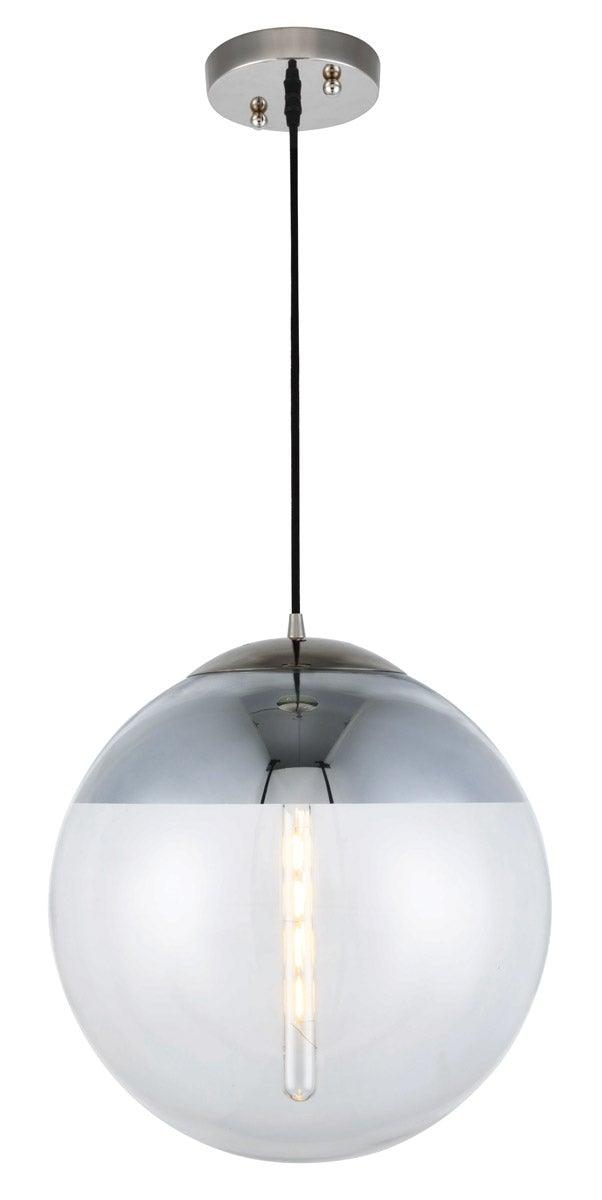 Polished Nickel with Clear Glass Pendant - LV LIGHTING
