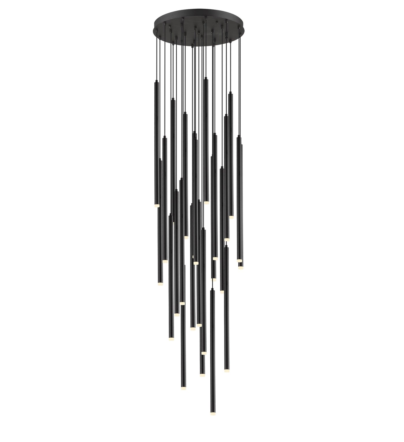 LED Steel Tube with Acrylic Diffuser Chandelier - LV LIGHTING
