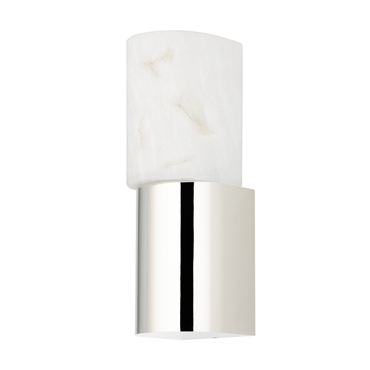Steel Frame with Spanish Alabaster Shade Wall Sconce