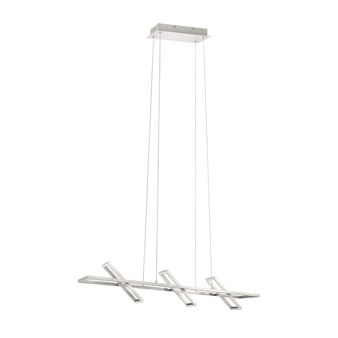 LED Satin Nickel 3 Square Pendant - LV LIGHTING