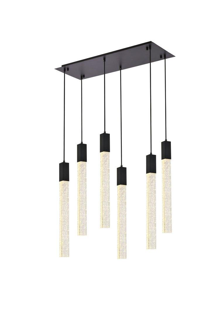 Chrome with 6 Light Pendant - LV LIGHTING