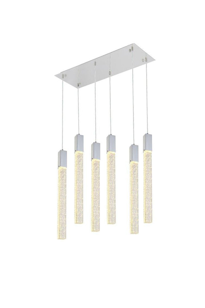 Chrome with 6 Light Pendant - LV LIGHTING