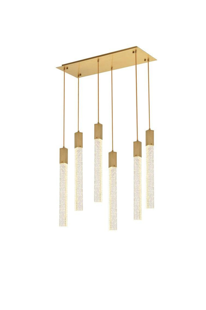 Chrome with 6 Light Pendant - LV LIGHTING