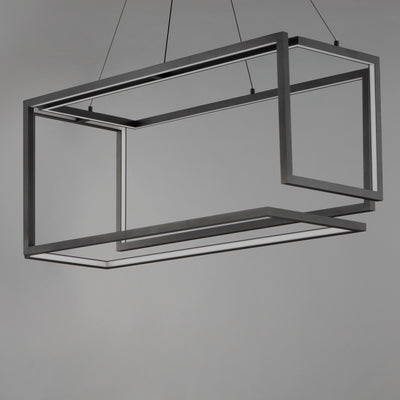 LED Cubist Frame with Acrylic Diffuser Linear Chandelier
