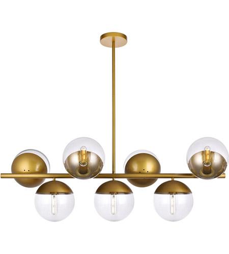 Brass with Multiple Clear Shade Pendant (Clearance) - LV LIGHTING