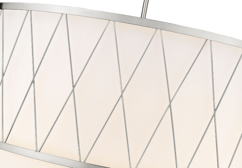 Steel Frame with Fabric Drum Shade Pendant / Chandelier