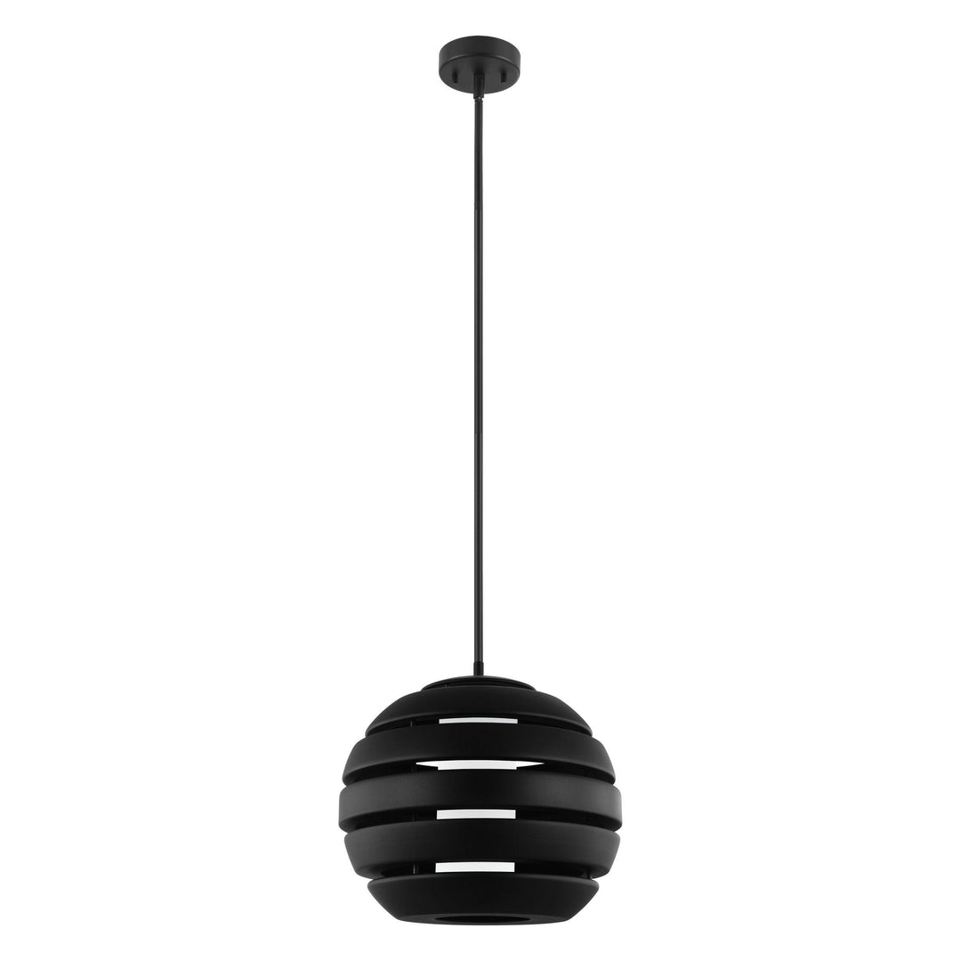 Black with Satin Glass pendant - LV LIGHTING