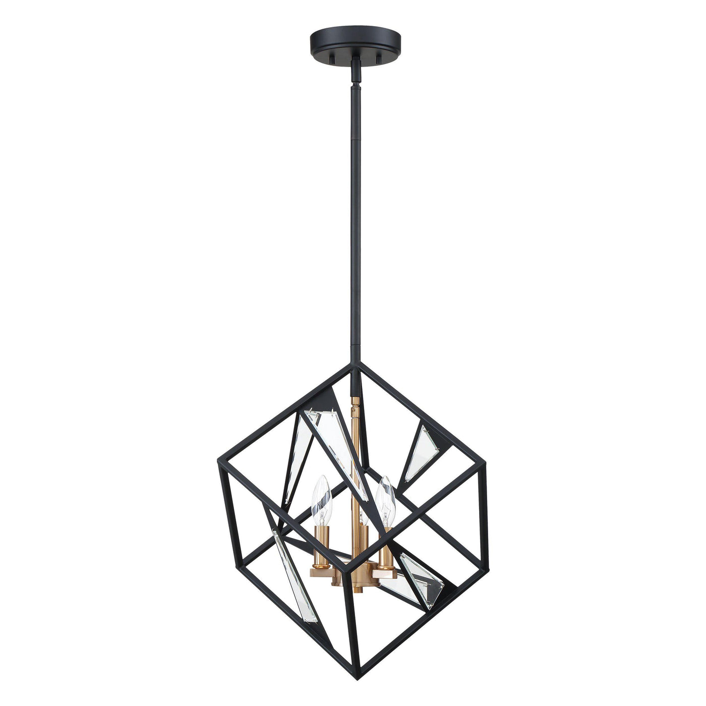 Black and Gold with Glass Pendant - LV LIGHTING