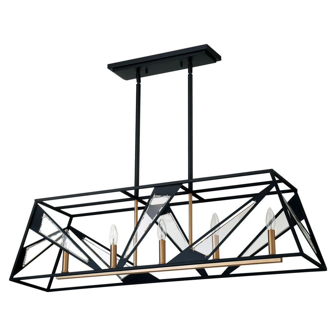 Black and Gold with Glass Pendant - LV LIGHTING