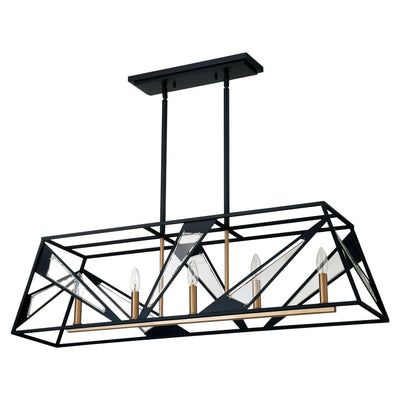 Black and Gold with Glass Pendant - LV LIGHTING