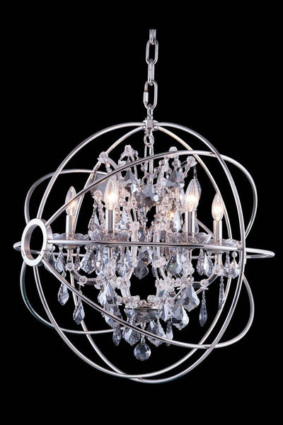 Steel Orbit Frame with Crystal Chandelier - LV LIGHTING