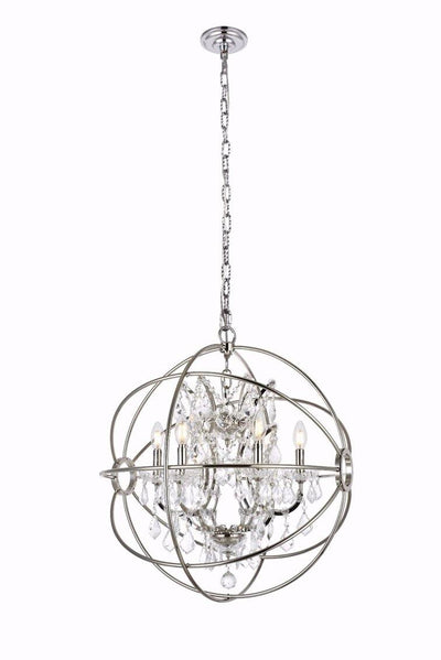 Steel Orbit Frame with Crystal Chandelier - LV LIGHTING