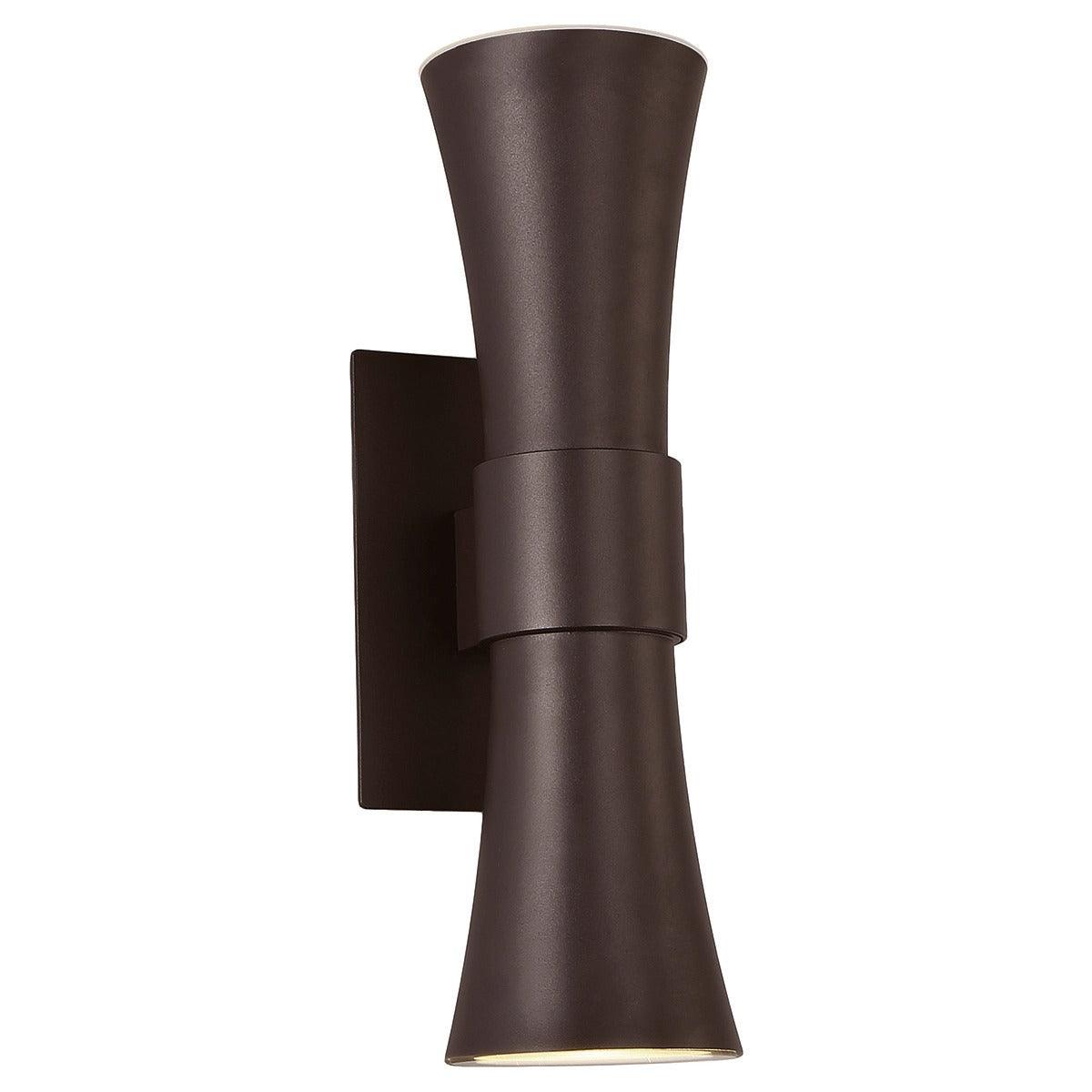 LED Bronze Cylindrical Frame Outdoor Wall Sconce - LV LIGHTING
