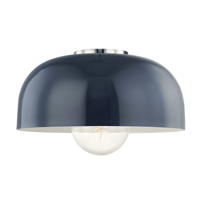 Steel with Bowl Shade Flush Mount - LV LIGHTING