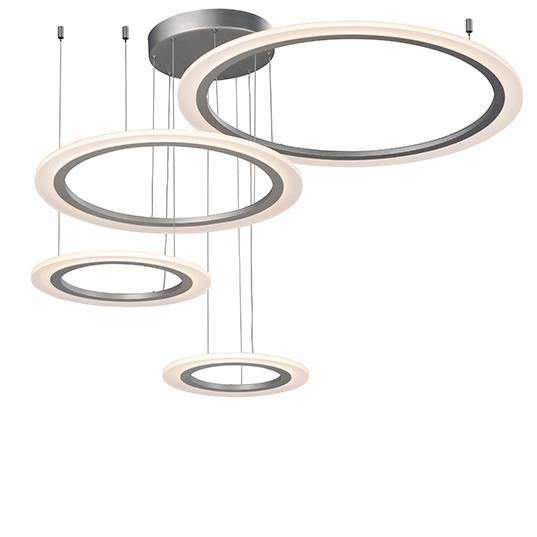LED Aluminum with Acrylic Shade Halo Ring Pendant - LV LIGHTING