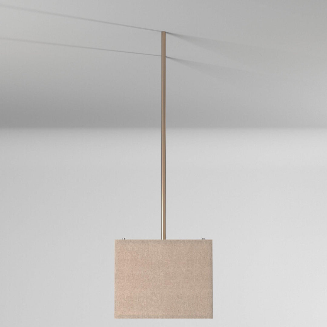 Rectangular Oatmeal Linen Shade Linear Chandelier - LV LIGHTING