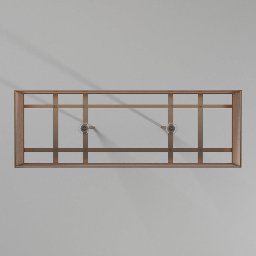 Rectangular Oatmeal Linen Shade Linear Chandelier - LV LIGHTING