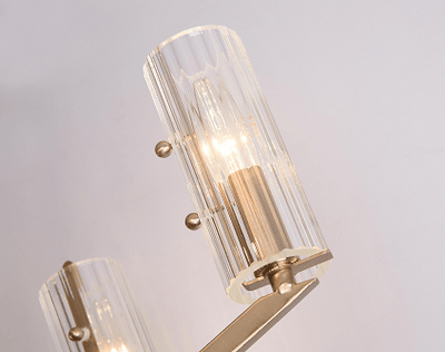 Steel Frame with Clear Glass Cylinder Shade Chandelier - LV LIGHTING