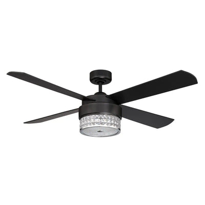 Plywood 4 Blade with Crystal Ceiling Fan - LV LIGHTING