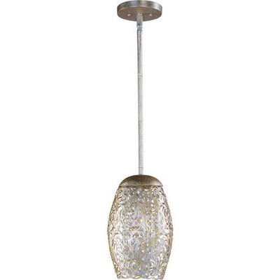 Golden Silver with Crystal Strands Antique Style Pendant - LV LIGHTING