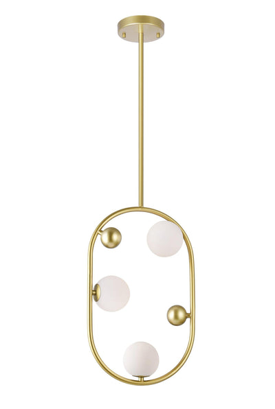 Medallion Gold with Frosted Shade Pendant - LV LIGHTING
