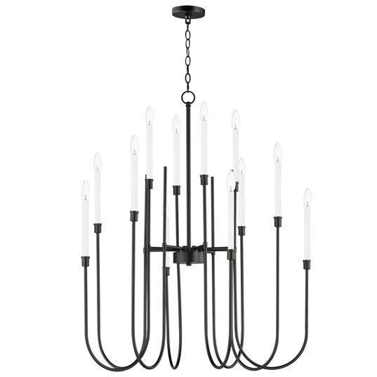 Black with Arch Arm Chandelier - LV LIGHTING