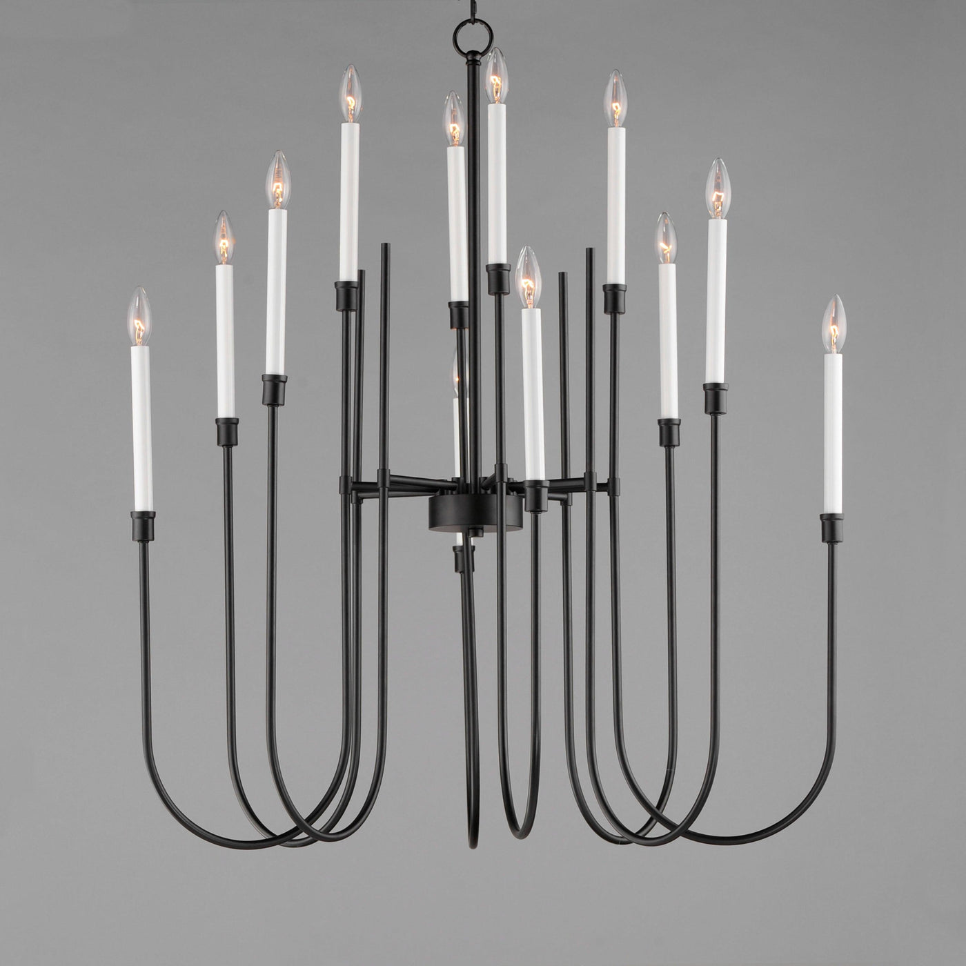 Black with Arch Arm Chandelier - LV LIGHTING