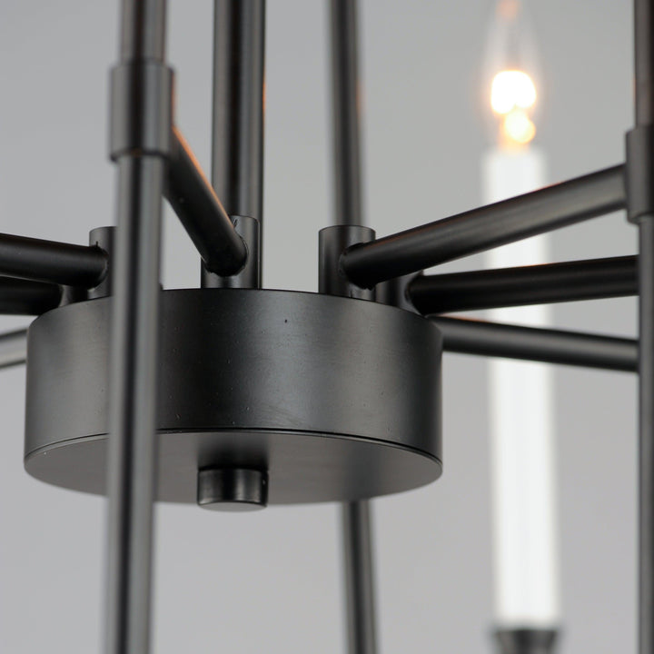 Black with Arch Arm Chandelier - LV LIGHTING