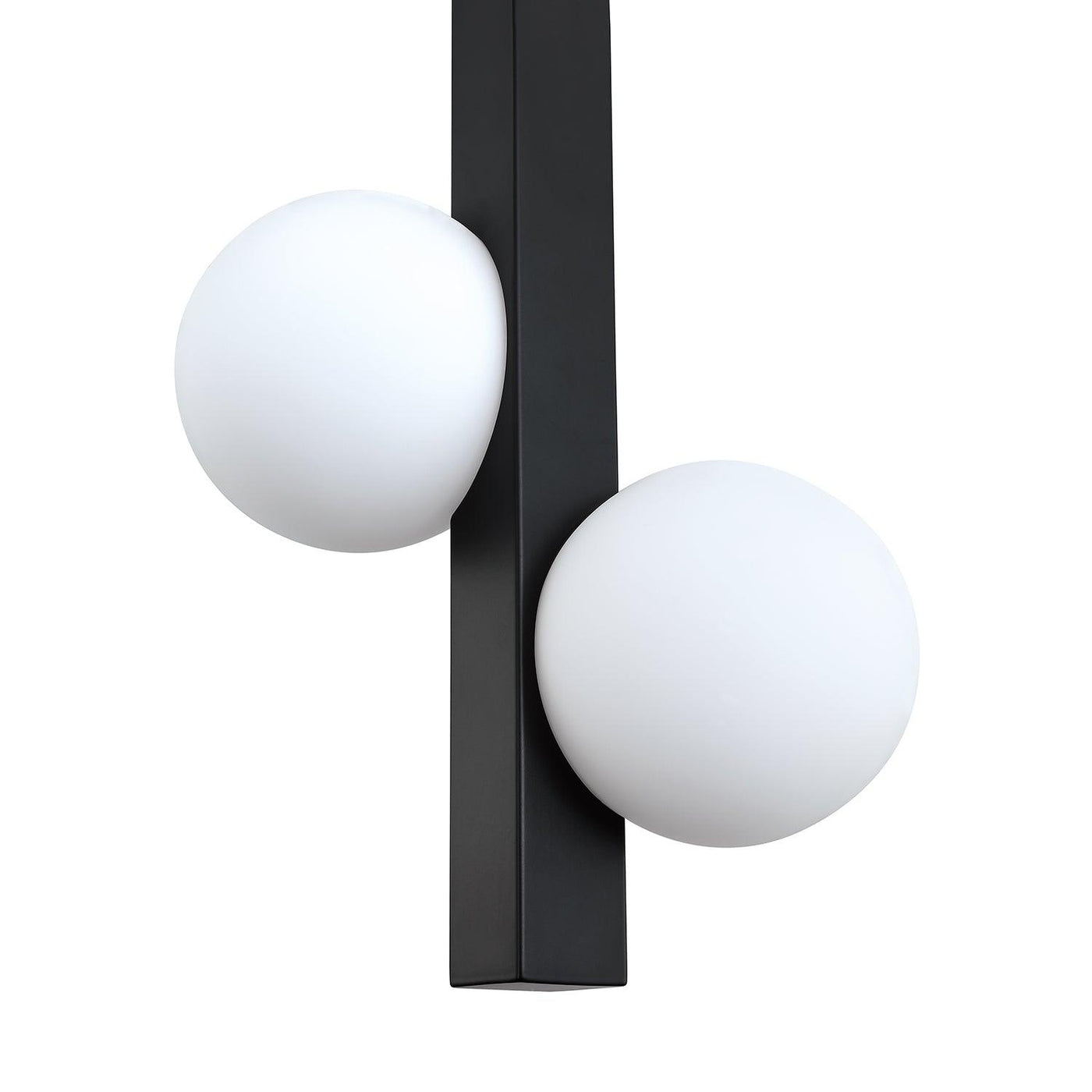 Black Frame with Opal White Glass Globe Diffuser Pendant - LV LIGHTING