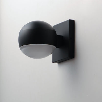 LED Black Aluminum Frame with Clear and White Glass Diffuser Outdoor Wall Sconce - LV LIGHTING