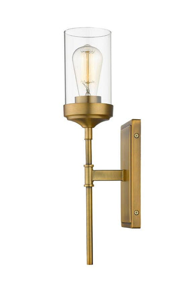 Steel with Clear Glass Wall Sconce - LV LIGHTING