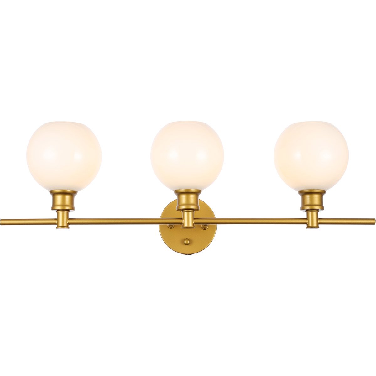 Brass with Frosted Shade Vanity Light - LV LIGHTING