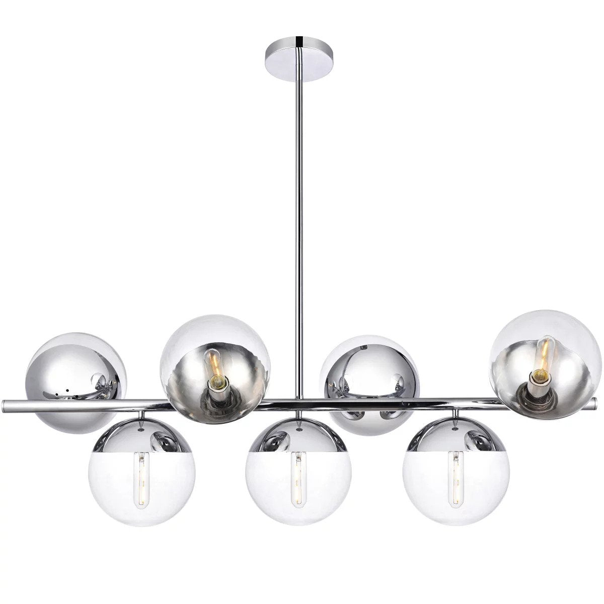 Chrome with Clear Glass Pendant - LV LIGHTING